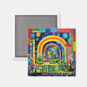 Achter de Regenboog Magneet (Voorkant / Achterkant)