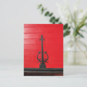 Achter de rode deur? briefkaart (Staand voorkant)