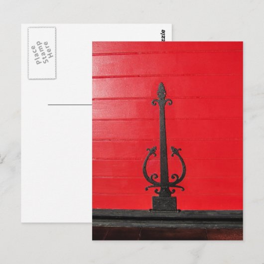 Achter de rode deur? briefkaart (Voorkant / Achterkant)