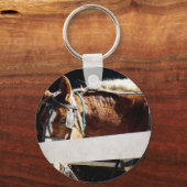 Achter de schutting Amish paard Sleutelhanger (Voorkant)