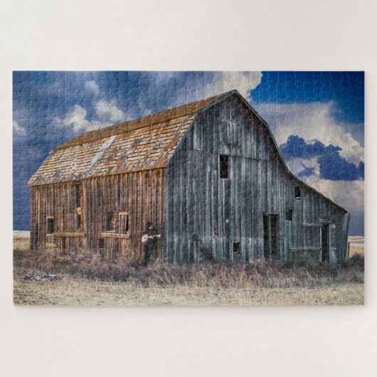 achter de schuurpuzzel legpuzzel (Horizontaal)