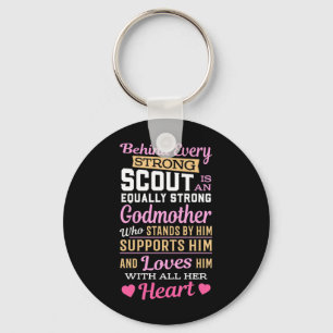 Achter de scout zit een sterke godmoeder sleutelhanger