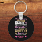Achter de scout zit een sterke godmoeder sleutelhanger (Voorkant)