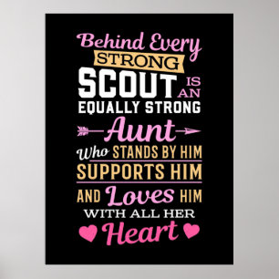 Achter de scout zit een sterke tante poster