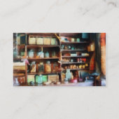 Achter de Teller bij de Algemene Opslag Visitekaartje (Achterkant)