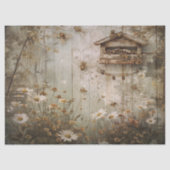 Achter de tuin schuur decoupage tissuepapier (Voorkant)