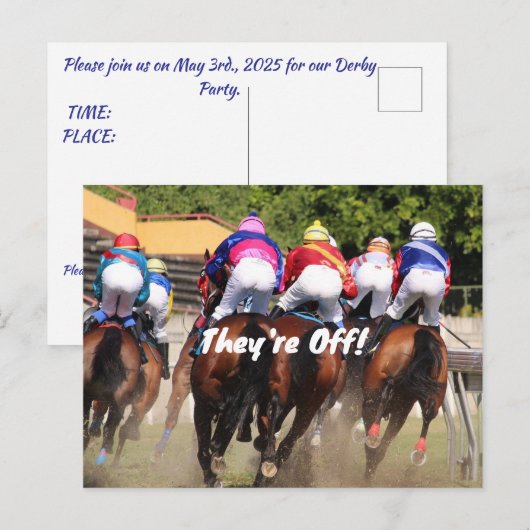 ACHTER DE UITNODIGING VOOR DE RACE (Voorkant / Achterkant)