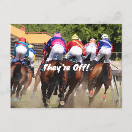 ACHTER DE UITNODIGING VOOR DE RACE BRIEFKAART