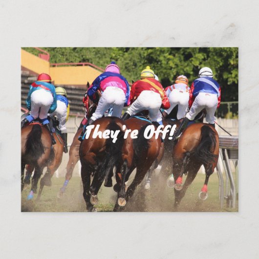 ACHTER DE UITNODIGING VOOR DE RACE BRIEFKAART (Voorkant)