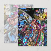 Achter de vleugel van een vlinder briefkaart (Voorkant / Achterkant)