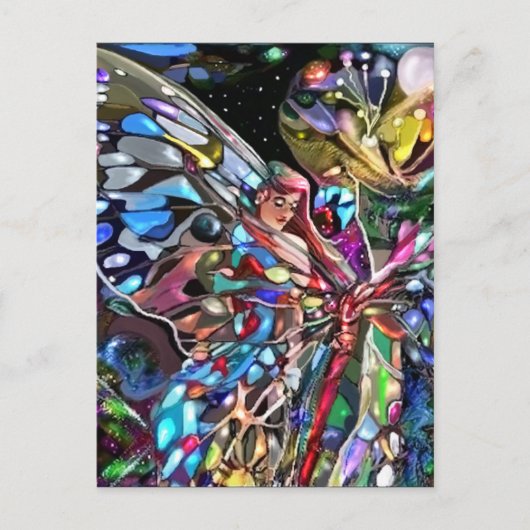 Achter de vleugel van een vlinder briefkaart (Voorkant)