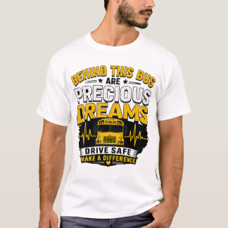 Achter deze bus zijn kostbare dromen Schoolbuschau T-shirt