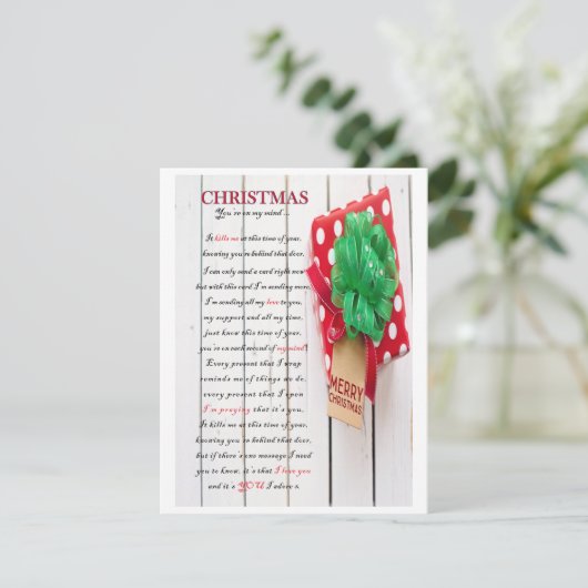 ACHTER DIE DEUR - JAILMATECARDS.CO.UK - KERSTMIS FEESTDAGENKAART (Staand voorkant)