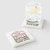 Achter elk fantastisch Gezegde voor grappige Bridg Stenen Onderzetter (Zijkant)