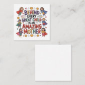 Achter elk geweldig kind staat een fantastische mo notitiekaartje (Voorkant / Achterkant)