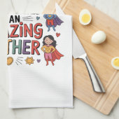 Achter elk geweldig kind staat een geweldige moede theedoek (Quarter Fold)