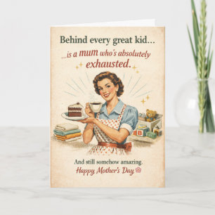 Achter elk geweldig kind - Vintage Kaart