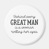 Achter elk geweldig Man Magneet (Voorkant)