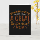 Achter elk goed een geweldige Homeschool mama Kaart (Gele Bloem)