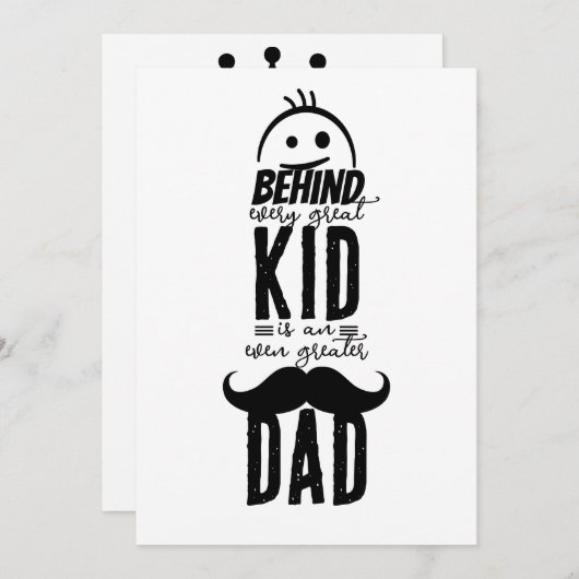 Achter elk groot Kind: Vaderdag Feestdagenkaart (Voorkant / Achterkant)