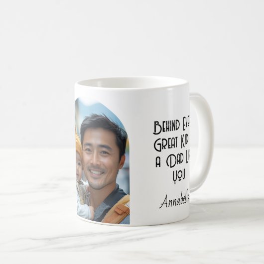 Achter elk groot kind zit een vader zoals jij koffiemok (Voorkant rechts)