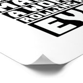 Achter elk groot Man zit een vrouw die haar ogen d Poster (Hoek)