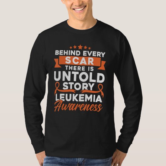 Achter Elk Litteken Leukemiebewustzijn T-shirt (Voorkant)