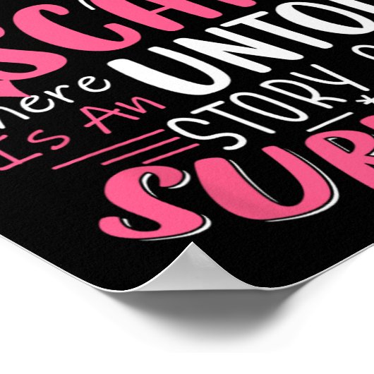 Achter elk litteken onverteld verhaal borstkanker  poster (Hoek)