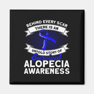 Achter elk litteken Untold Story Support Alopecia  Magneet