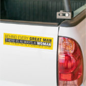 Achter elk Man bumper sticker (Op Truck)