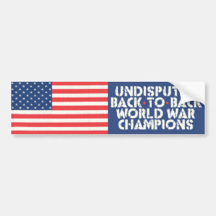 Achter elkaar Wereld Oorlog Kampioenen Bumpersticker