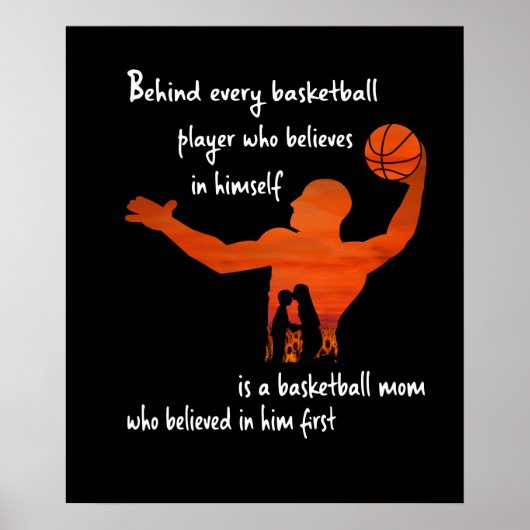 Achter elke Basketball Player-mam die dacht Poster (Voorkant)