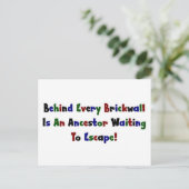 Achter elke brickwall zit.. briefkaart (Staand voorkant)