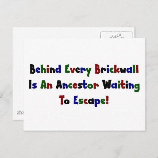 Achter elke brickwall zit.. briefkaart (Voorkant / Achterkant)