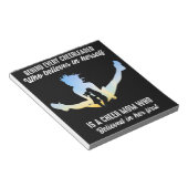 Achter elke Cheerleader speler is een Cheerleader Notitieblok (Schuin)