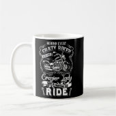 Achter elke Crazy Biker Craizer Lady Motorcycle W Koffiemok (Links)