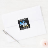 Achter elke Football Player Football Mam Vierkante Sticker (Envelop)