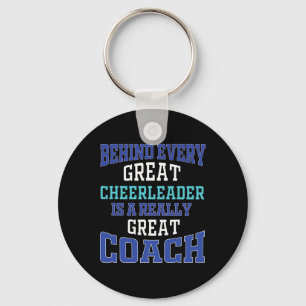 Achter elke geweldige cheerleader - Cheercoach Sleutelhanger