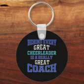 Achter elke geweldige cheerleader - Cheercoach  Sleutelhanger (Voorkant)