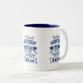 Achter elke geweldige dochter zit een geweldige pa tweekleurige koffiemok (Voorkant rechts)