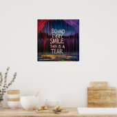 Achter elke glimlach zit een traan poster PNG (Keuken)