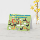 Achter Elke Goede Vrouw - Wenskaart Kaart (Gele Bloem)