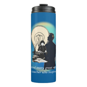 Achter elke grote geest zit een leraar die inspire thermosbeker