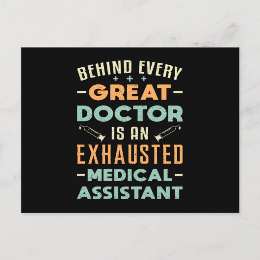 Achter elke grote medisch assistent-arts briefkaart (Voorkant)