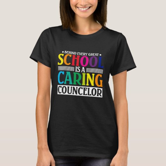 Achter elke grote school zit een raadgever t-shirt (Voorkant)