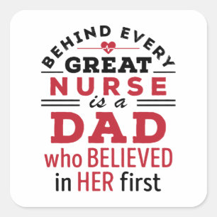Achter elke grote zuster zit papa die dacht vierkante sticker