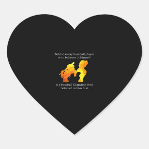 Achter elke honkbalspeler die zichzelf gelooft hart sticker