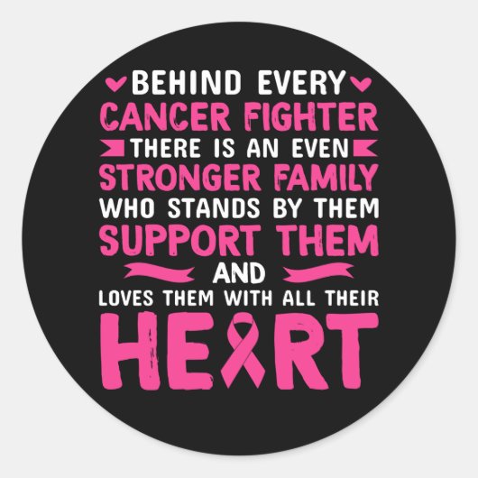 Achter elke kankerbestrijder staat sterker ronde sticker (Voorkant)