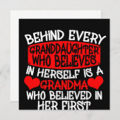 Achter elke kleindochter die in zichzelf gelooft kaart (Voorkant / Achterkant)