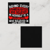 Achter elke kleindochter die in zichzelf gelooft notitiekaartje (Voorkant / Achterkant)